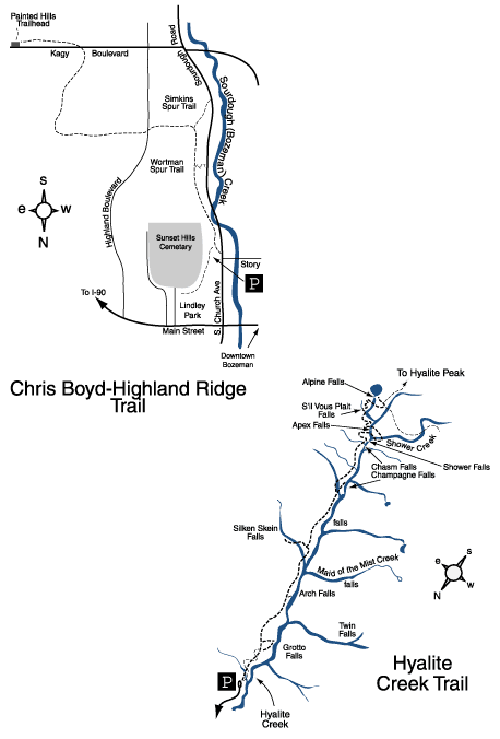 Maps for Gallatin Valley Trails website