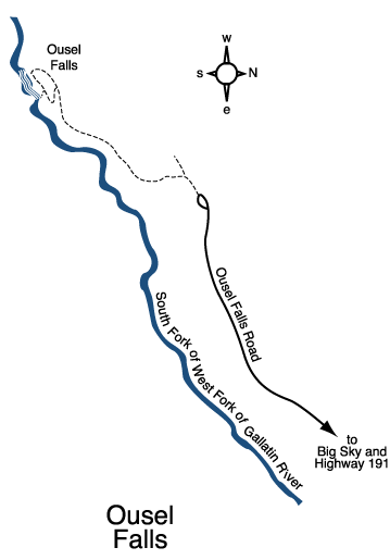 Ousel Falls Map