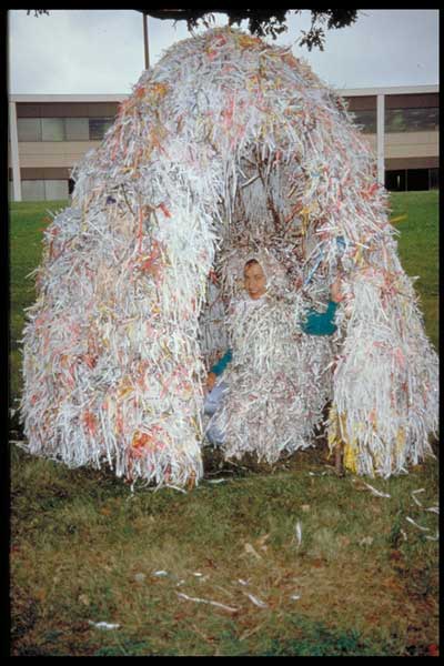 "Ms. Scrappy" in her "Dome Home"