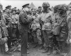 General Eisenhower addressnig the troops before D-Day